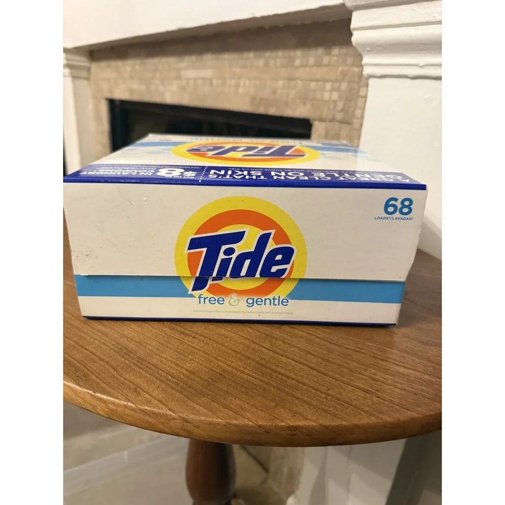 Tide Free and Gentle Laundry Detergent Powder HE 68 Loads 95 Oz (1 Box) NEW